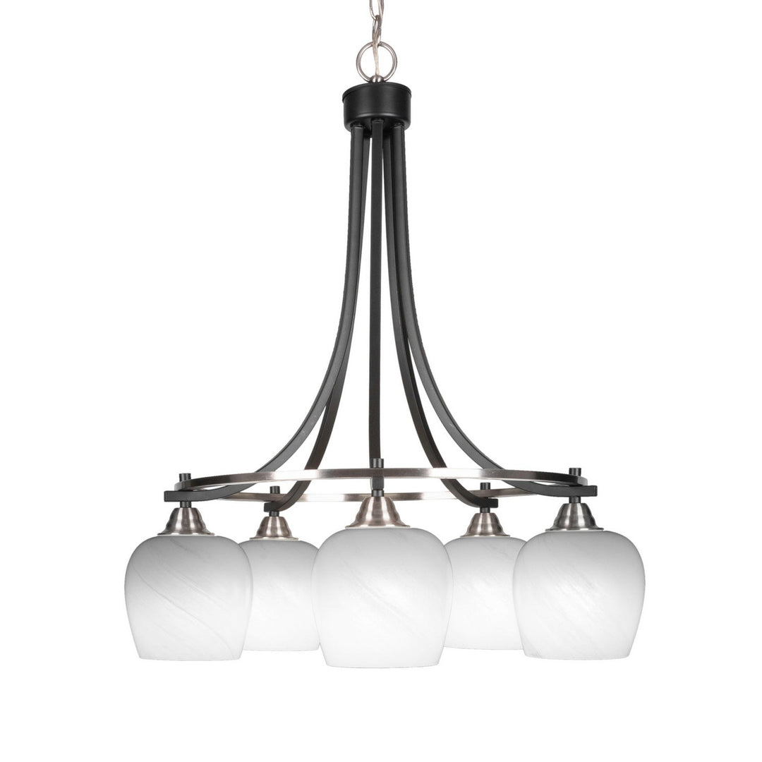 Toltec Paramount 3415-mbbn-4811 Chandelier Light - Matte Black & Brushed Nickel