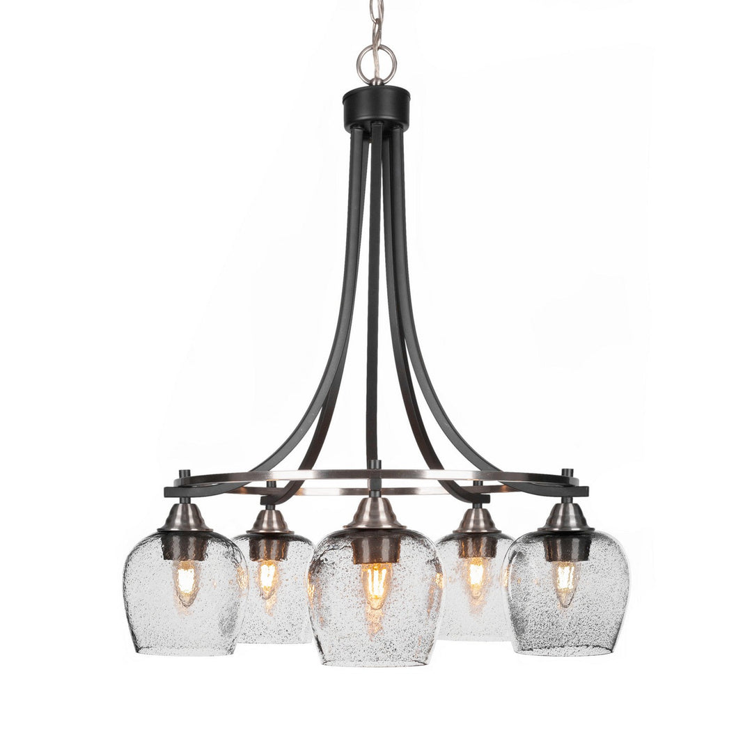 Toltec Paramount 3415-mbbn-4812 Chandelier Light - Matte Black & Brushed Nickel