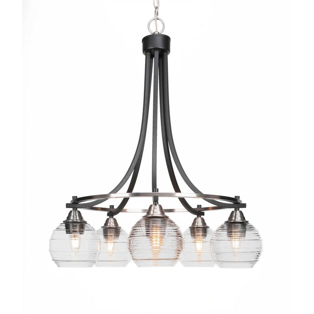 Toltec Paramount 3415-mbbn-5110 Chandelier Light - Matte Black & Brushed Nickel
