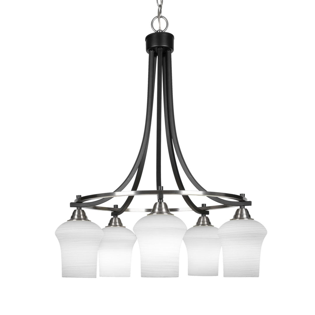 Toltec Paramount 3415-mbbn-681 Chandelier Light - Matte Black & Brushed Nickel