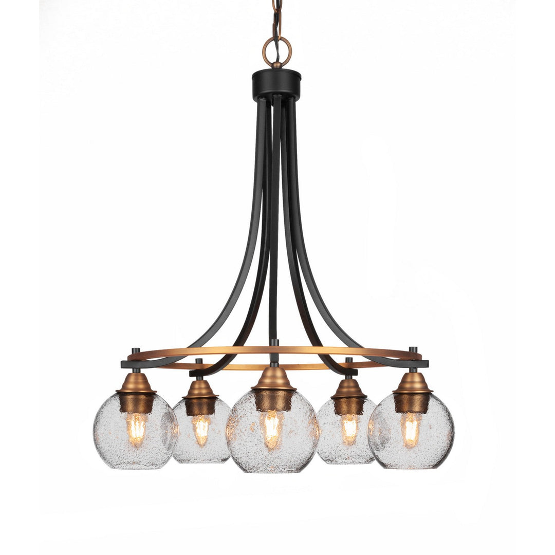 Toltec Paramount 3415-mbbr-4102 Chandelier Light - Matte Black & Brass