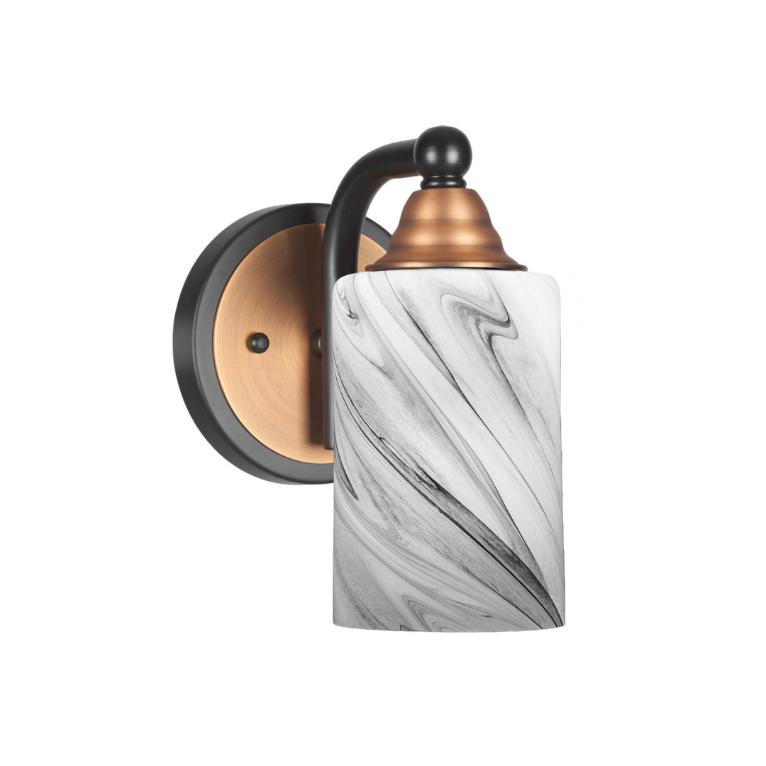 Toltec Paramount 3421-mbbr-3009 Wall Sconce Light - Matte Black & Brass