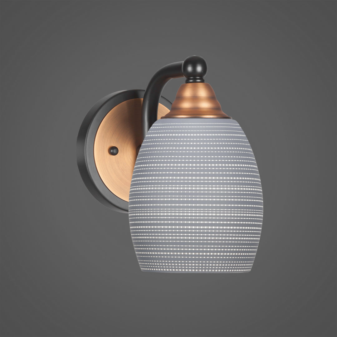 Toltec Paramount 3421-mbbr-4022 Wall Sconce Light - Matte Black & Brass