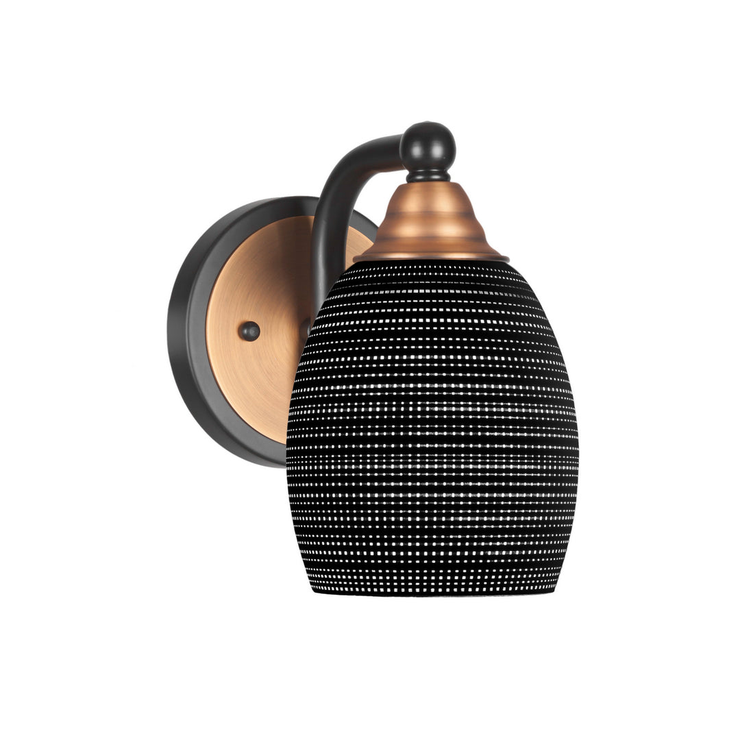 Toltec Paramount 3421-mbbr-4029 Wall Sconce Light - Matte Black & Brass