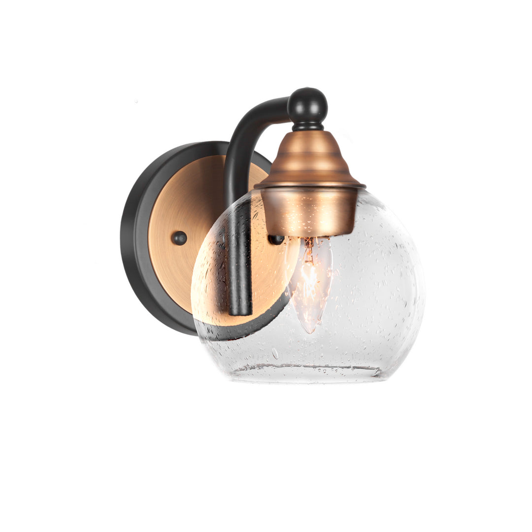 Toltec Paramount 3421-mbbr-4100 Wall Sconce Light - Matte Black & Brass