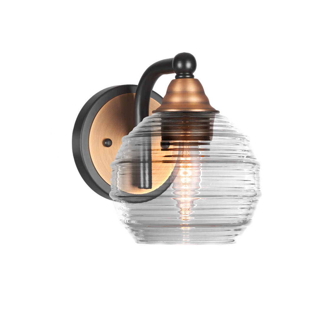 Toltec Paramount 3421-mbbr-5110 Wall Sconce Light - Matte Black & Brass