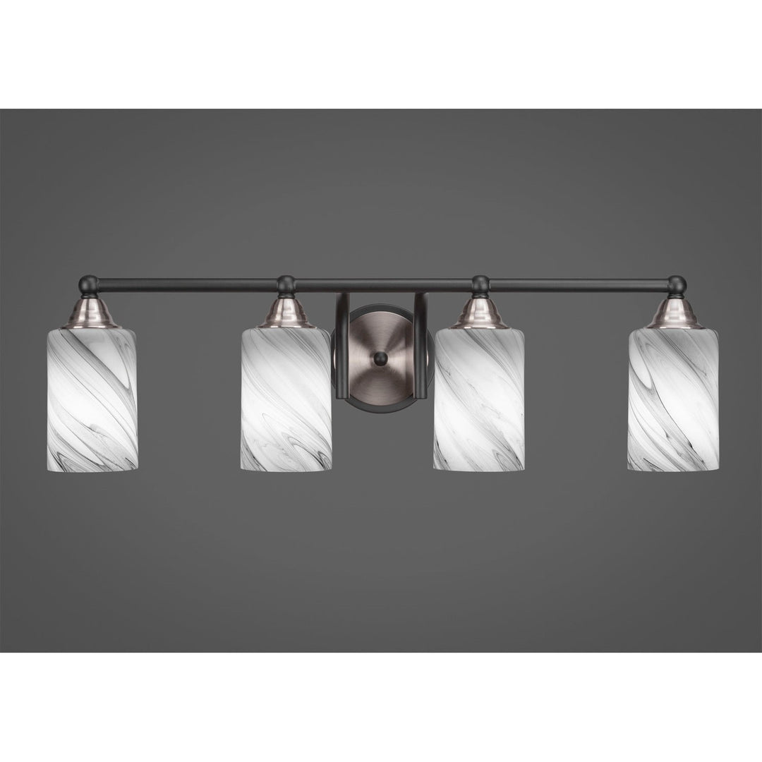 Toltec Paramount 3424-mbbn-3009 Bath Vanity Light 30 in. wide - Matte Black & Brushed Nickel