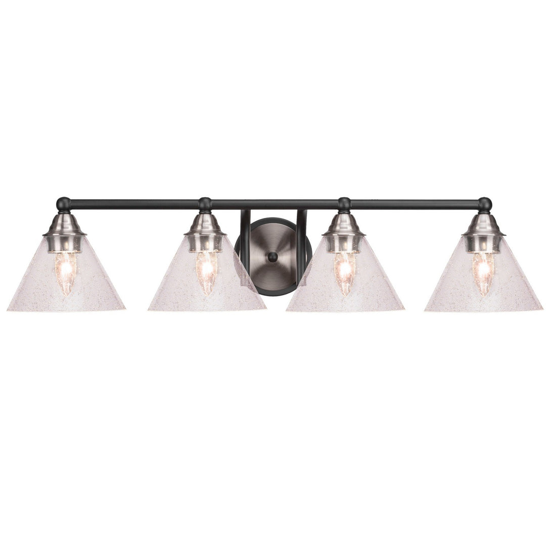 Toltec Paramount 3424-mbbn-302 Bath Vanity Light 32 in. wide - Matte Black & Brushed Nickel