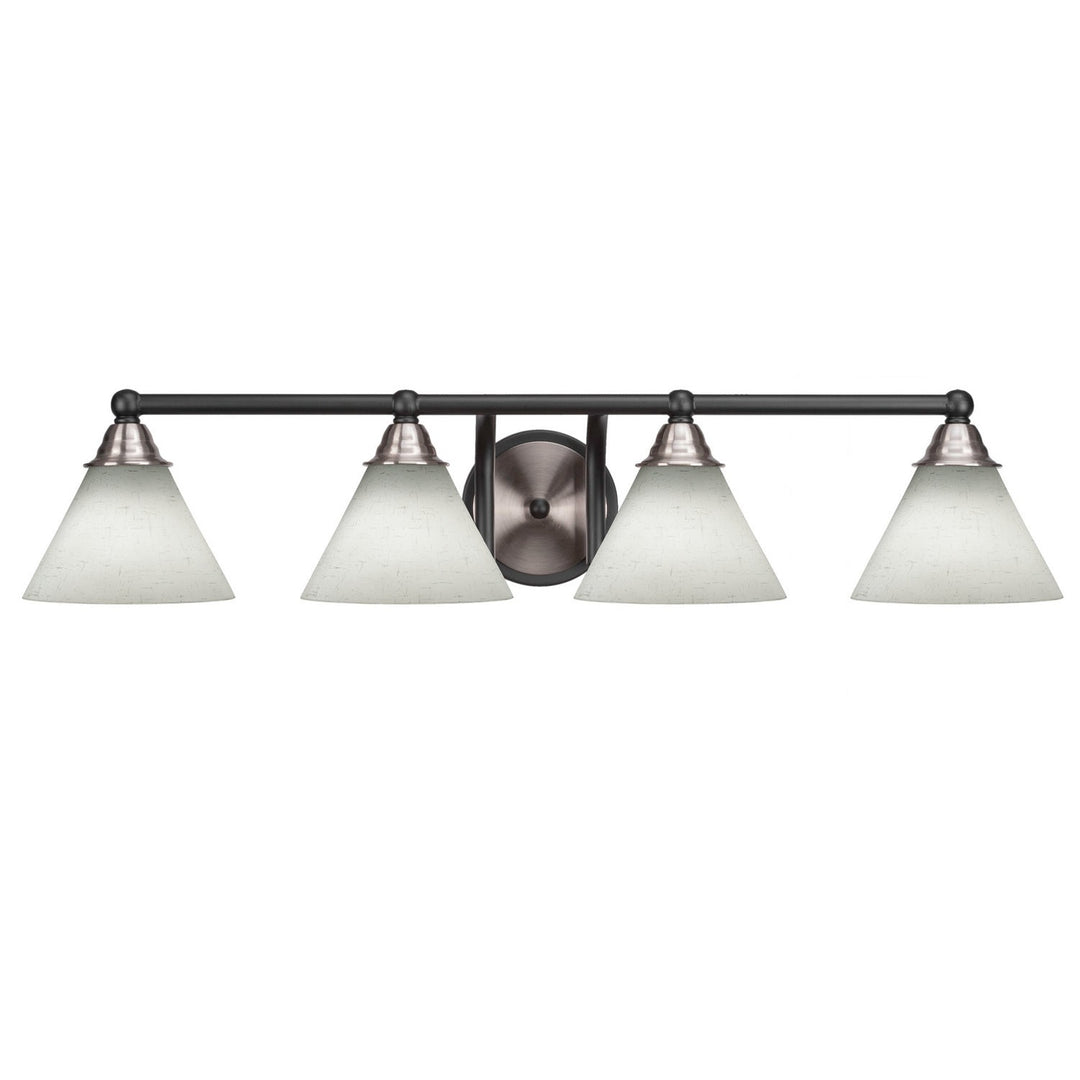 Toltec Paramount 3424-mbbn-312 Bath Vanity Light 32 in. wide - Matte Black & Brushed Nickel