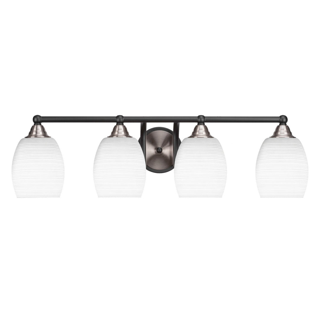 Toltec Paramount 3424-mbbn-4021 Bath Vanity Light 31 in. wide - Matte Black & Brushed Nickel