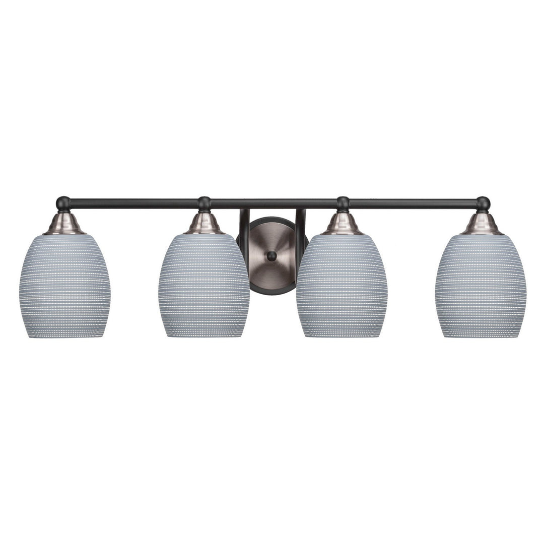 Toltec Paramount 3424-mbbn-4022 Bath Vanity Light 31 in. wide - Matte Black & Brushed Nickel