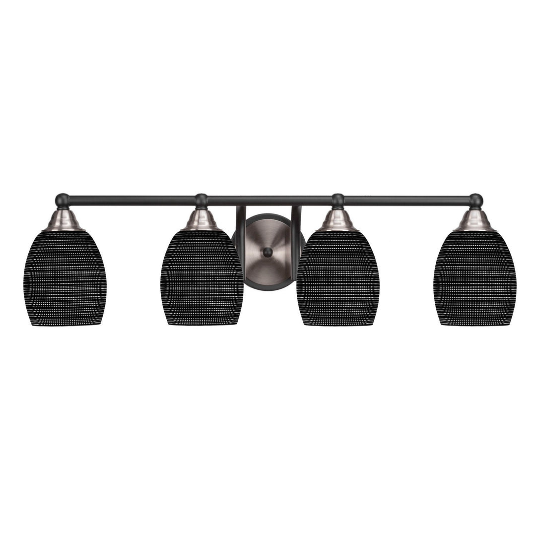 Toltec Paramount 3424-mbbn-4029 Bath Vanity Light 31 in. wide - Matte Black & Brushed Nickel