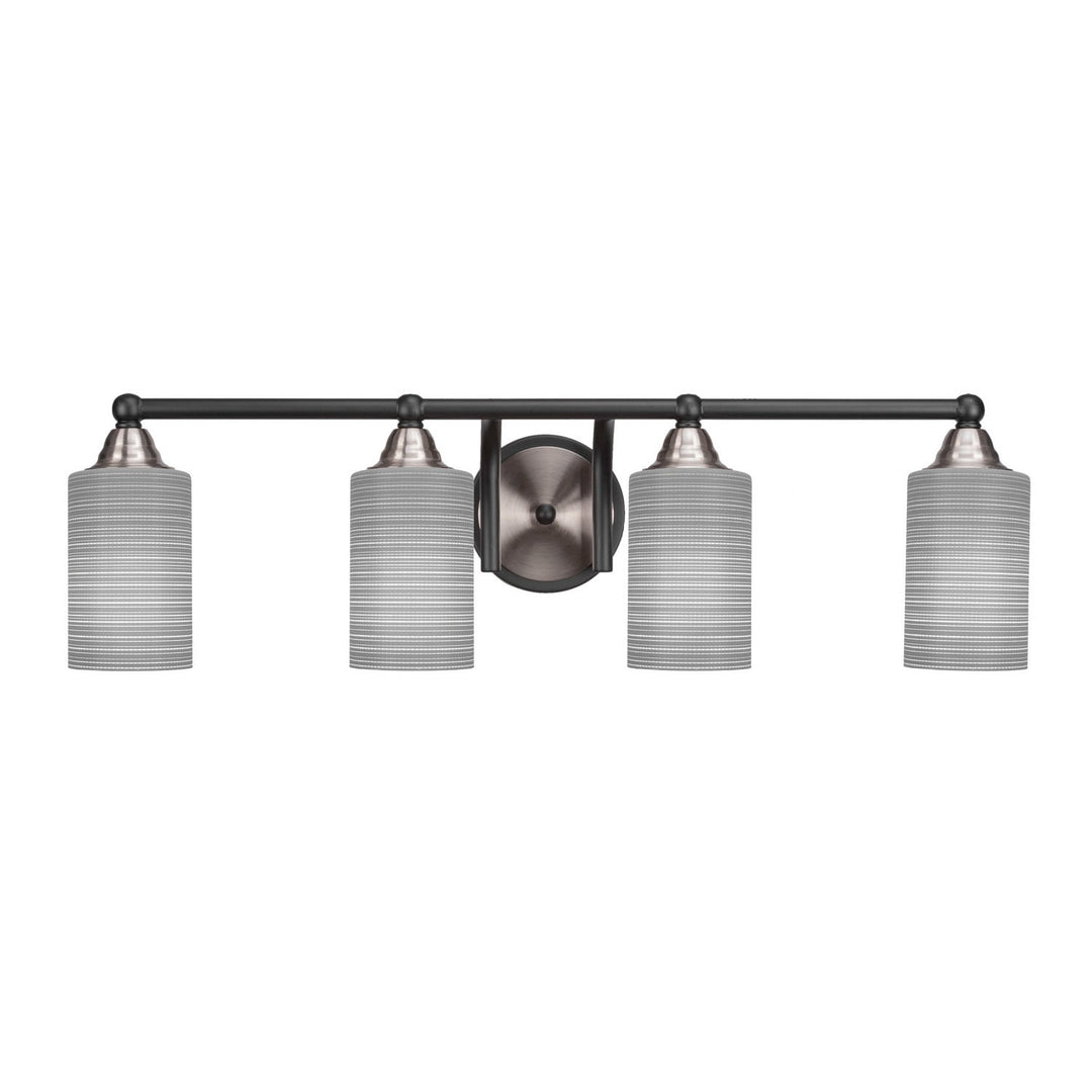 Toltec Paramount 3424-mbbn-4062 Bath Vanity Light 29 in. wide - Matte Black & Brushed Nickel
