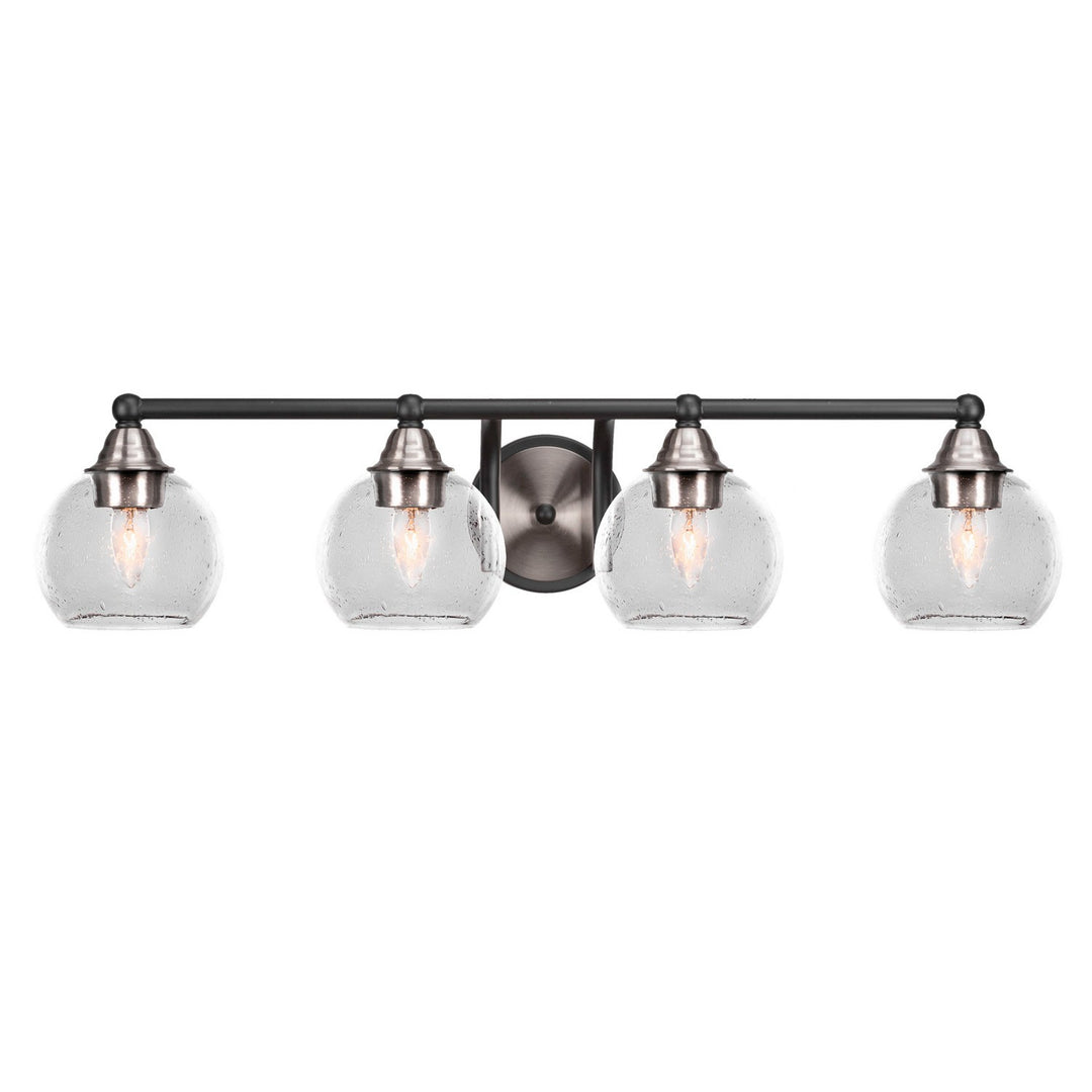 Toltec Paramount 3424-mbbn-4100 Bath Vanity Light 32 in. wide - Matte Black & Brushed Nickel