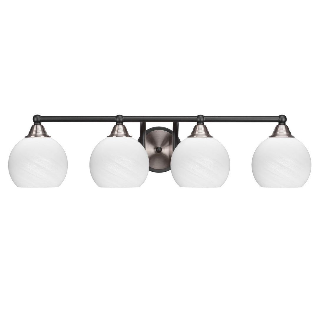 Toltec Paramount 3424-mbbn-4101 Bath Vanity Light 32 in. wide - Matte Black & Brushed Nickel