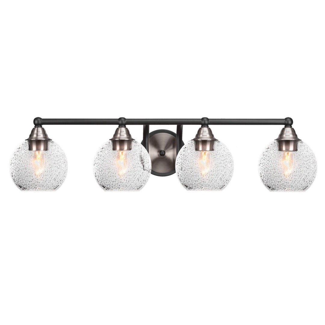 Toltec Paramount 3424-mbbn-4102 Bath Vanity Light 32 in. wide - Matte Black & Brushed Nickel