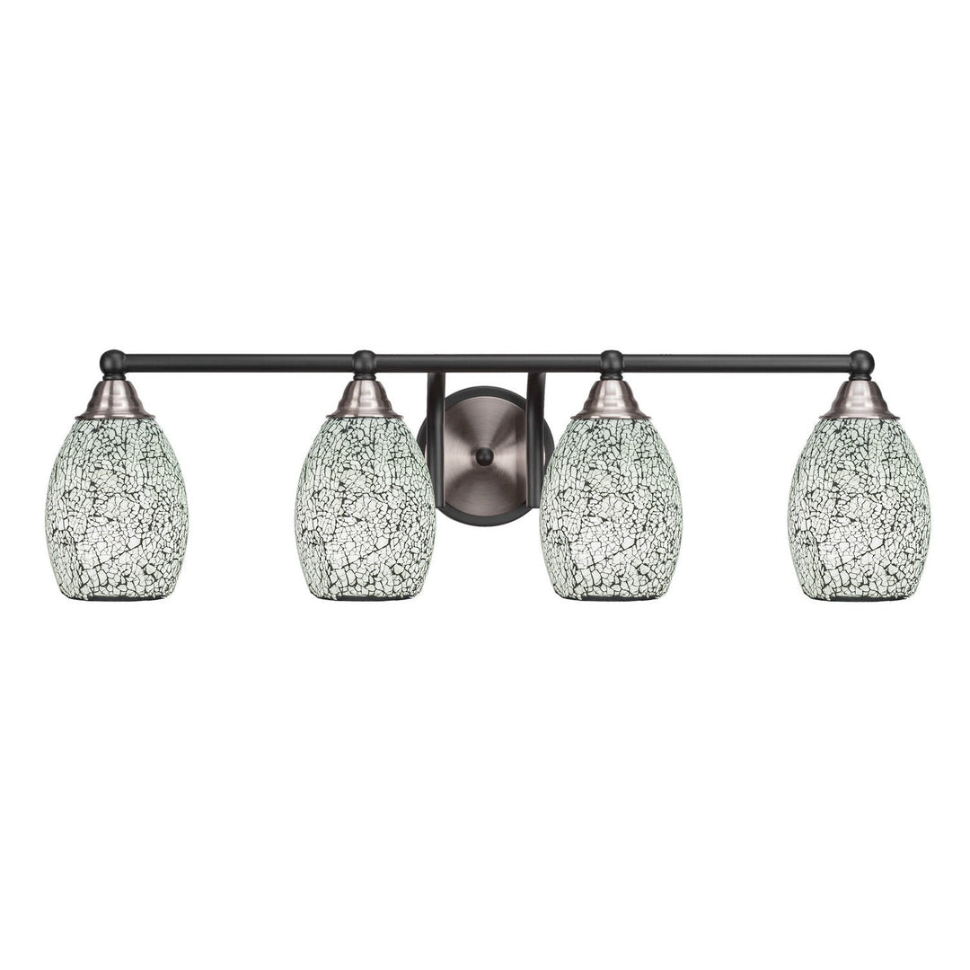 Toltec Paramount 3424-mbbn-4165 Bath Vanity Light 31 in. wide - Matte Black & Brushed Nickel