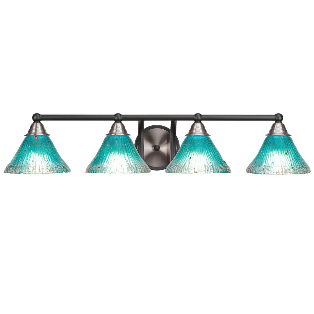 Toltec Paramount 3424-mbbn-458 Bath Vanity Light 33 in. wide - Matte Black & Brushed Nickel