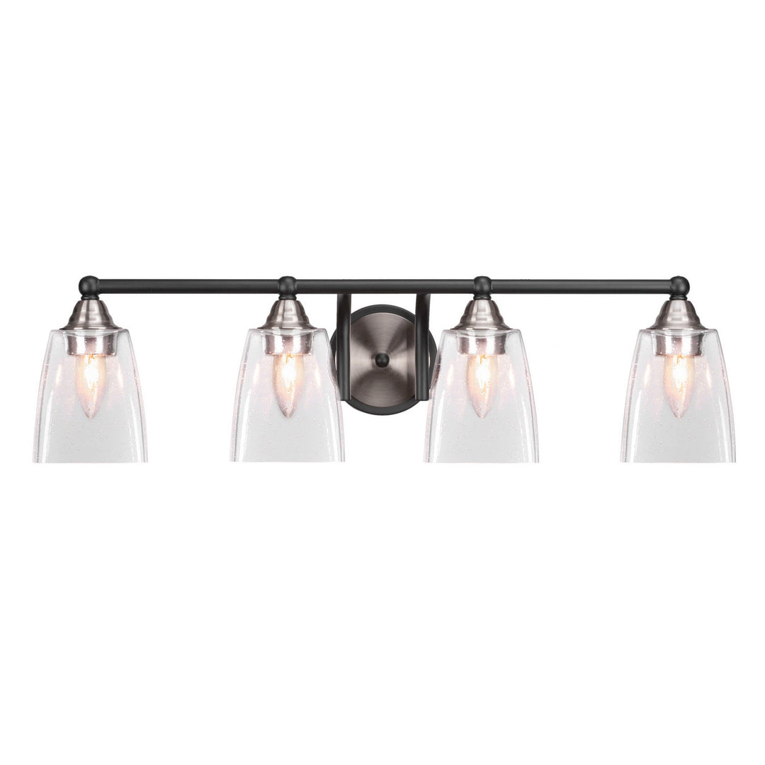 Toltec Paramount 3424-mbbn-461 Bath Vanity Light 30 in. wide - Matte Black & Brushed Nickel