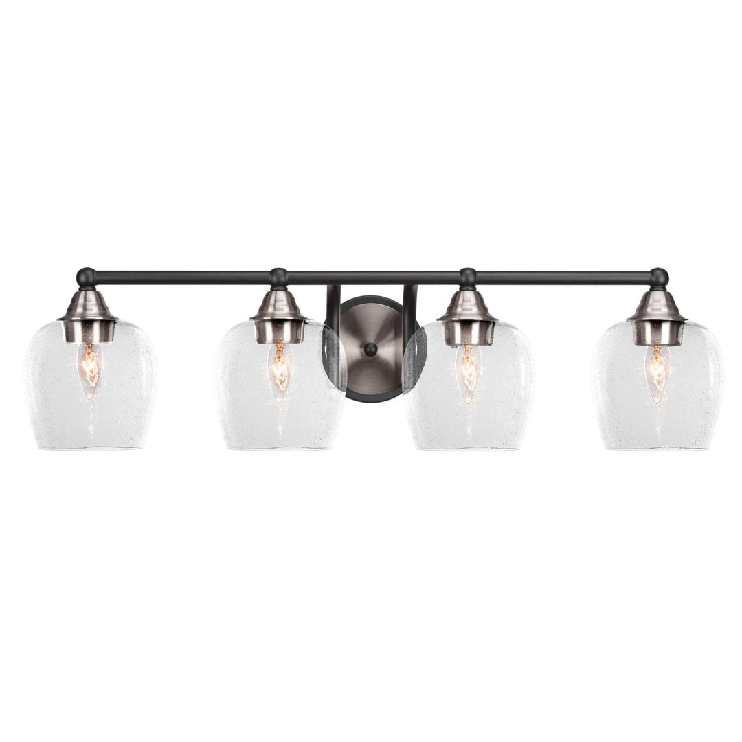 Toltec Paramount 3424-mbbn-4810 Bath Vanity Light 32 in. wide - Matte Black & Brushed Nickel