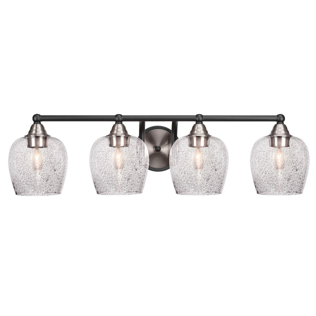 Toltec Paramount 3424-mbbn-4812 Bath Vanity Light 32 in. wide - Matte Black & Brushed Nickel