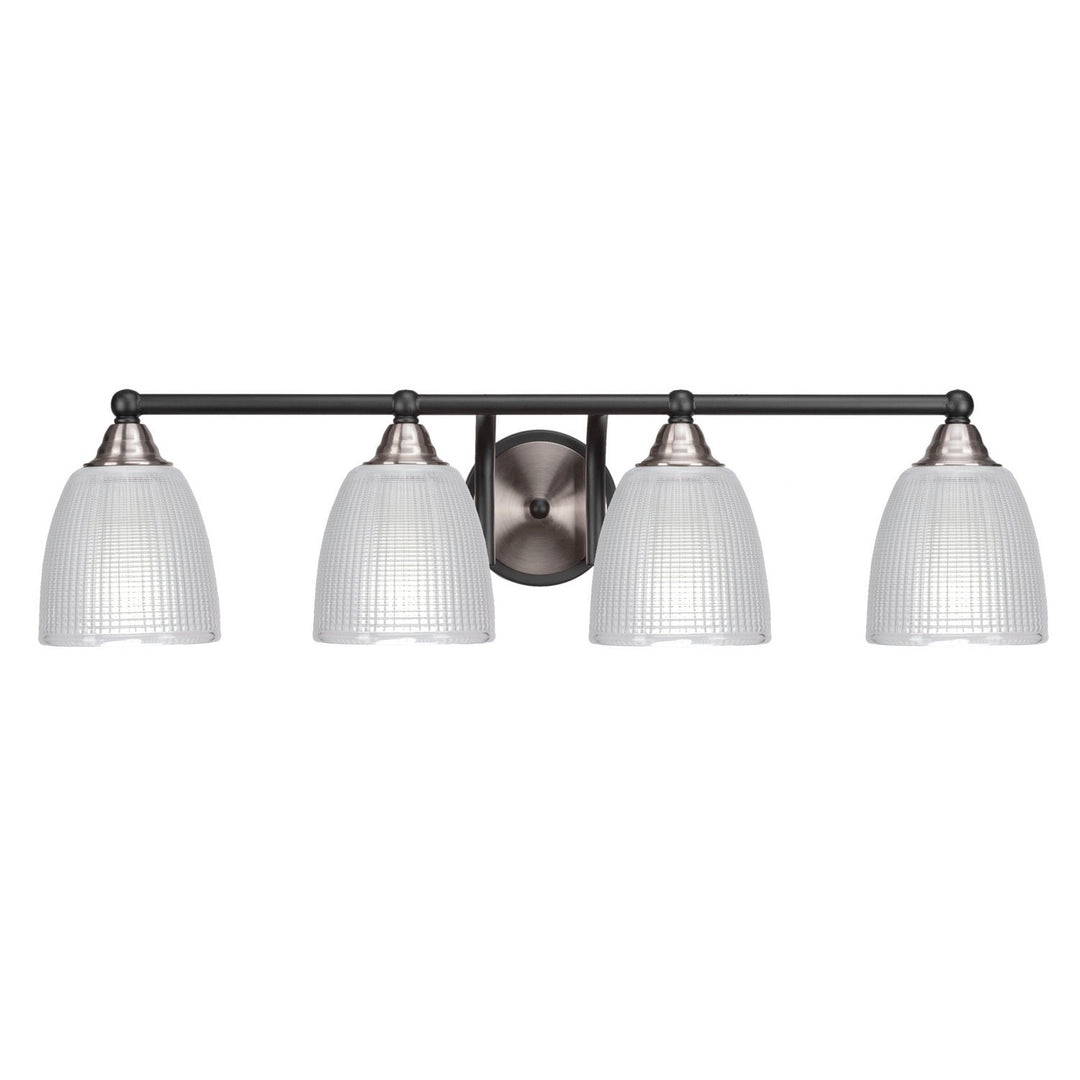 Toltec Paramount 3424-mbbn-500 Bath Vanity Light 31 in. wide - Matte Black & Brushed Nickel