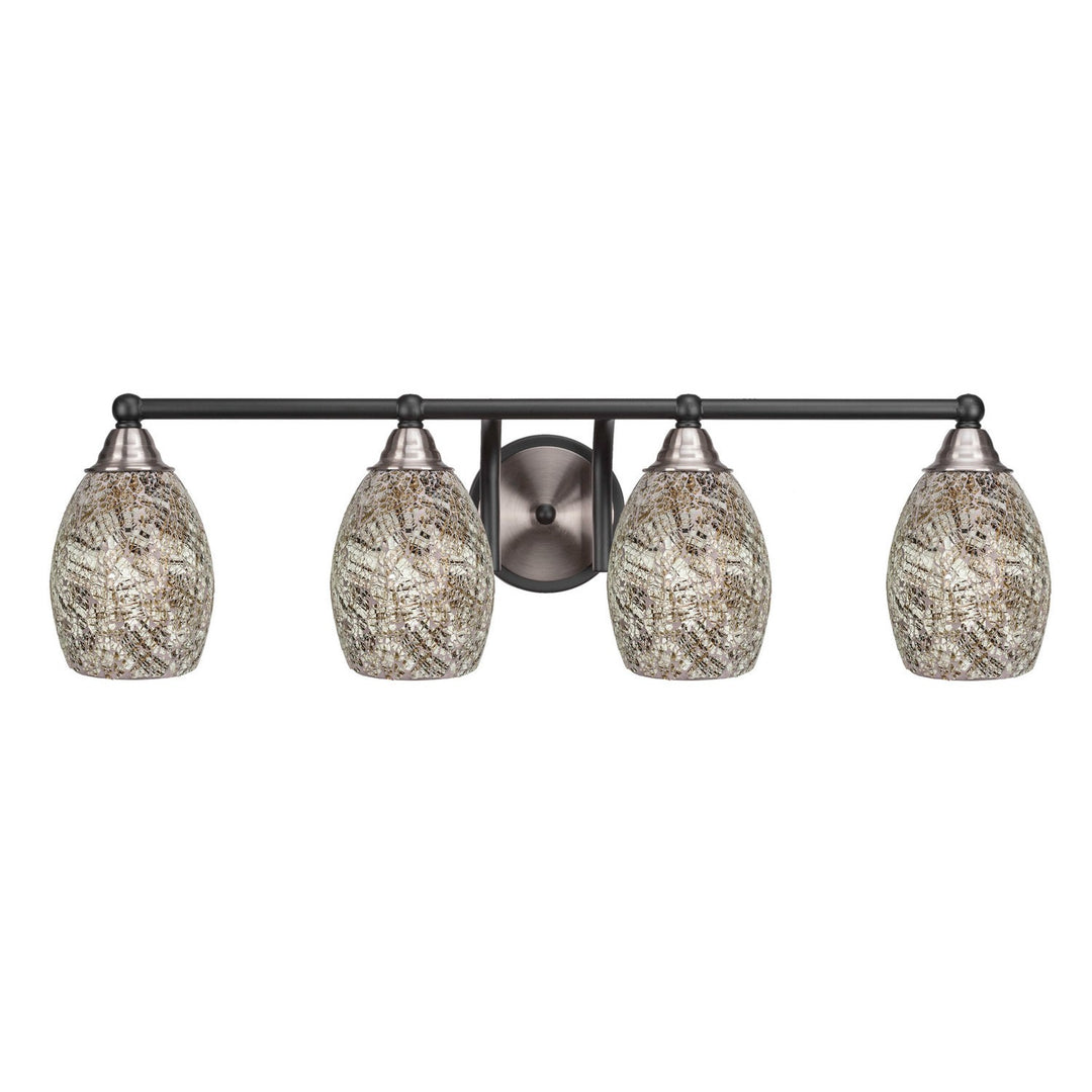 Toltec Paramount 3424-mbbn-5054 Bath Vanity Light 31 in. wide - Matte Black & Brushed Nickel