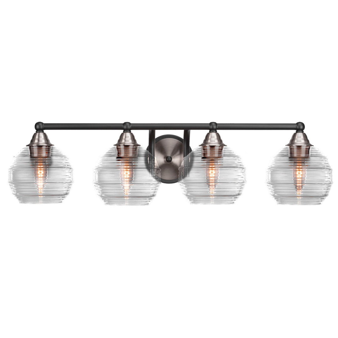 Toltec Paramount 3424-mbbn-5110 Bath Vanity Light 32 in. wide - Matte Black & Brushed Nickel