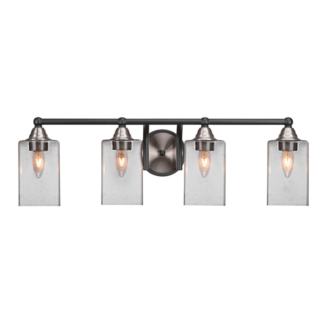 Toltec Paramount 3424-mbbn-530 Bath Vanity Light 30 in. wide - Matte Black & Brushed Nickel