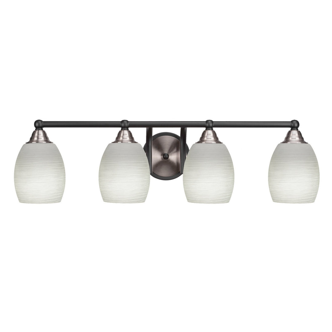 Toltec Paramount 3424-mbbn-615 Bath Vanity Light 31 in. wide - Matte Black & Brushed Nickel