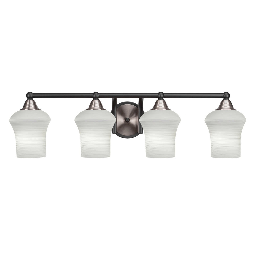 Toltec Paramount 3424-mbbn-681 Bath Vanity Light 31 in. wide - Matte Black & Brushed Nickel