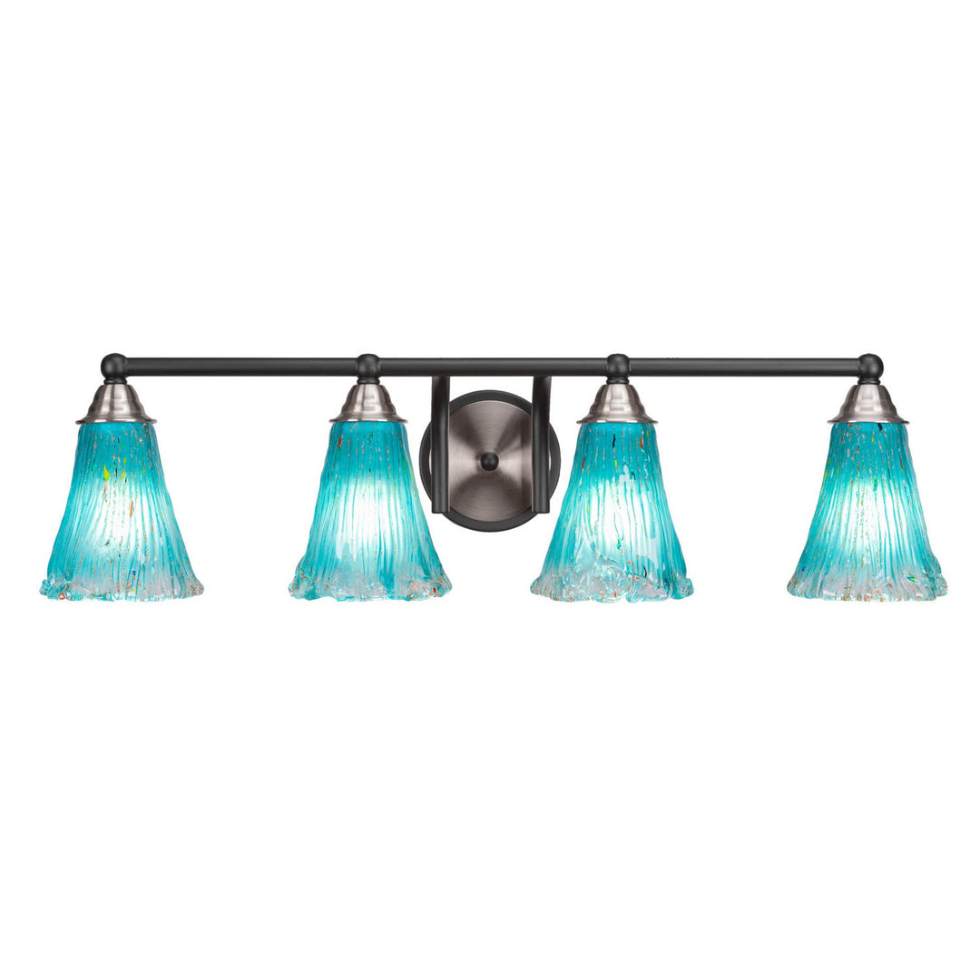 Toltec Paramount 3424-mbbn-725 Bath Vanity Light 31 in. wide - Matte Black & Brushed Nickel