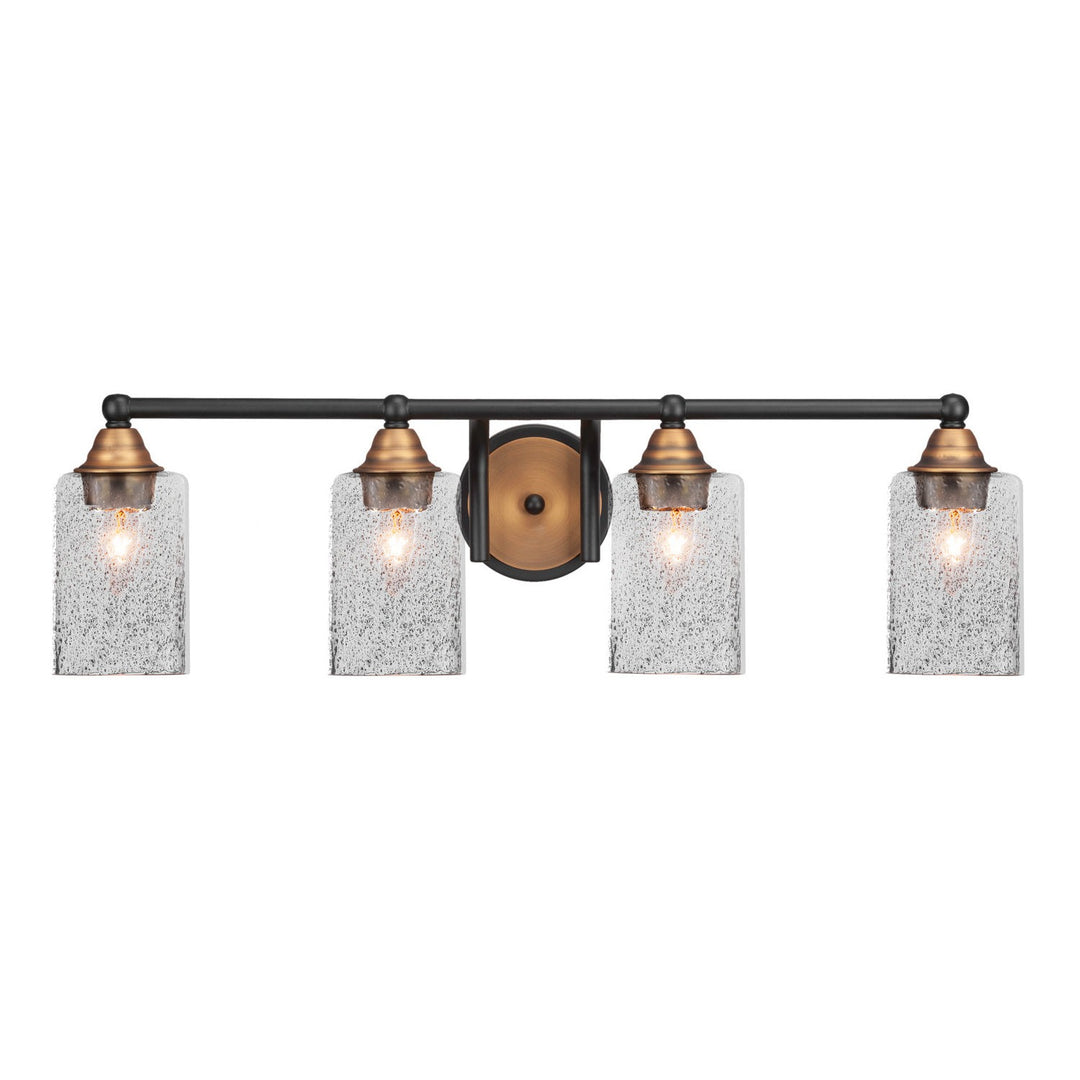 Toltec Paramount 3424-mbbr-3002 Bath Vanity Light 30 in. wide - Matte Black & Brass
