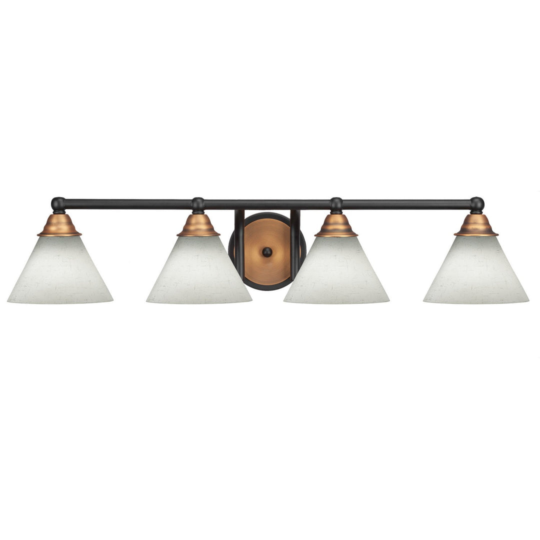 Toltec Paramount 3424-mbbr-312 Bath Vanity Light 32 in. wide - Matte Black & Brass