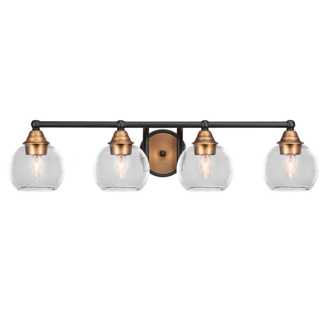 Toltec Paramount 3424-mbbr-4100 Bath Vanity Light 32 in. wide - Matte Black & Brass