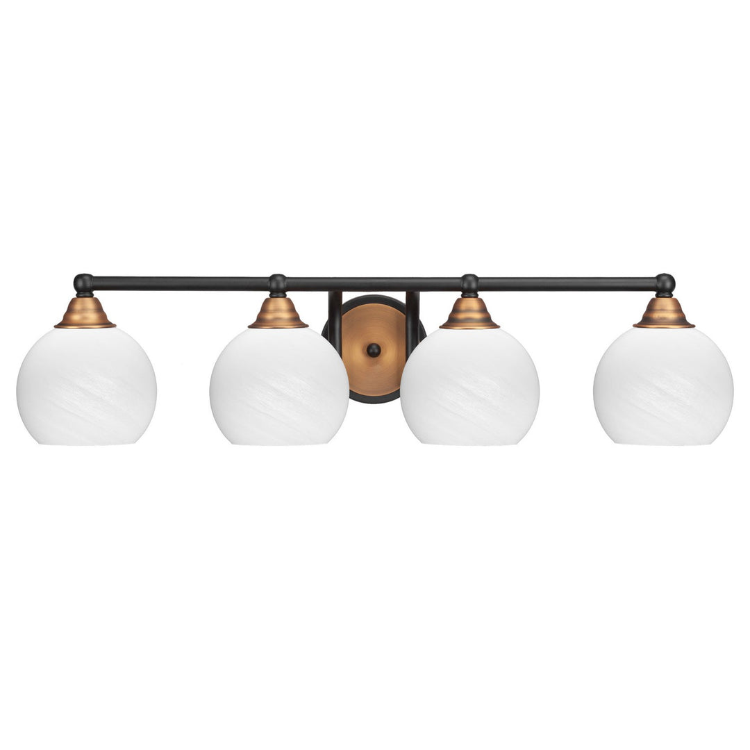 Toltec Paramount 3424-mbbr-4101 Bath Vanity Light 32 in. wide - Matte Black & Brass