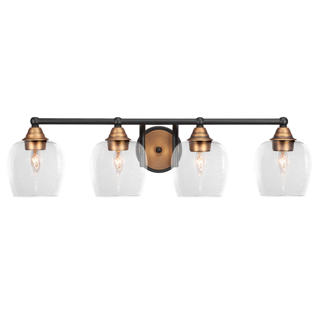 Toltec Paramount 3424-mbbr-4810 Bath Vanity Light 32 in. wide - Matte Black & Brass