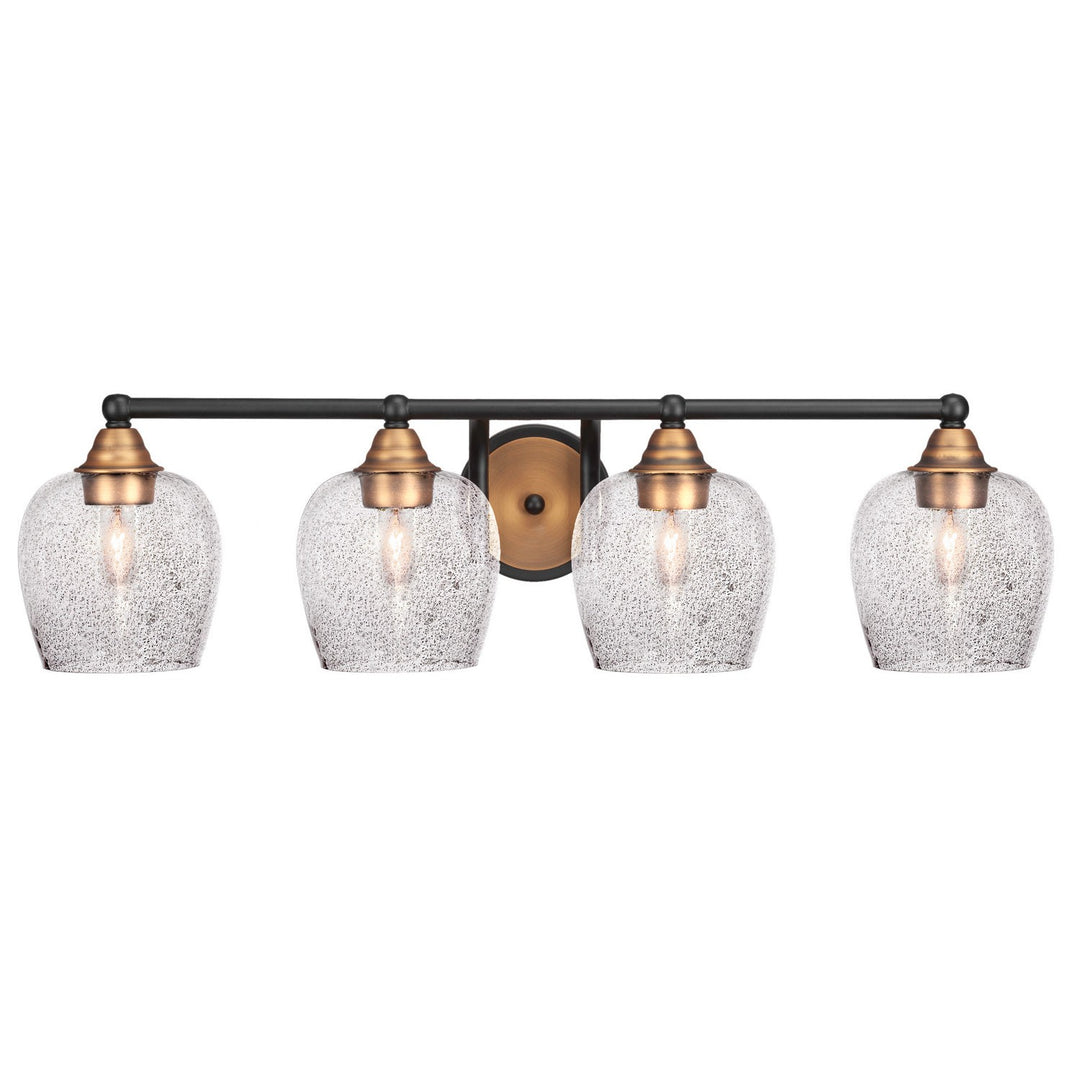 Toltec Paramount 3424-mbbr-4812 Bath Vanity Light 32 in. wide - Matte Black & Brass
