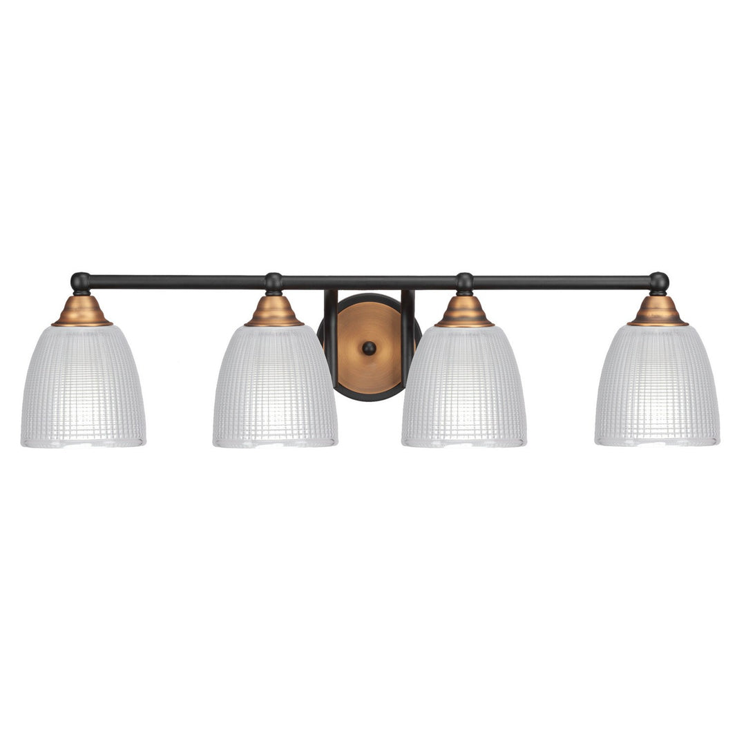 Toltec Paramount 3424-mbbr-500 Bath Vanity Light 31 in. wide - Matte Black & Brass