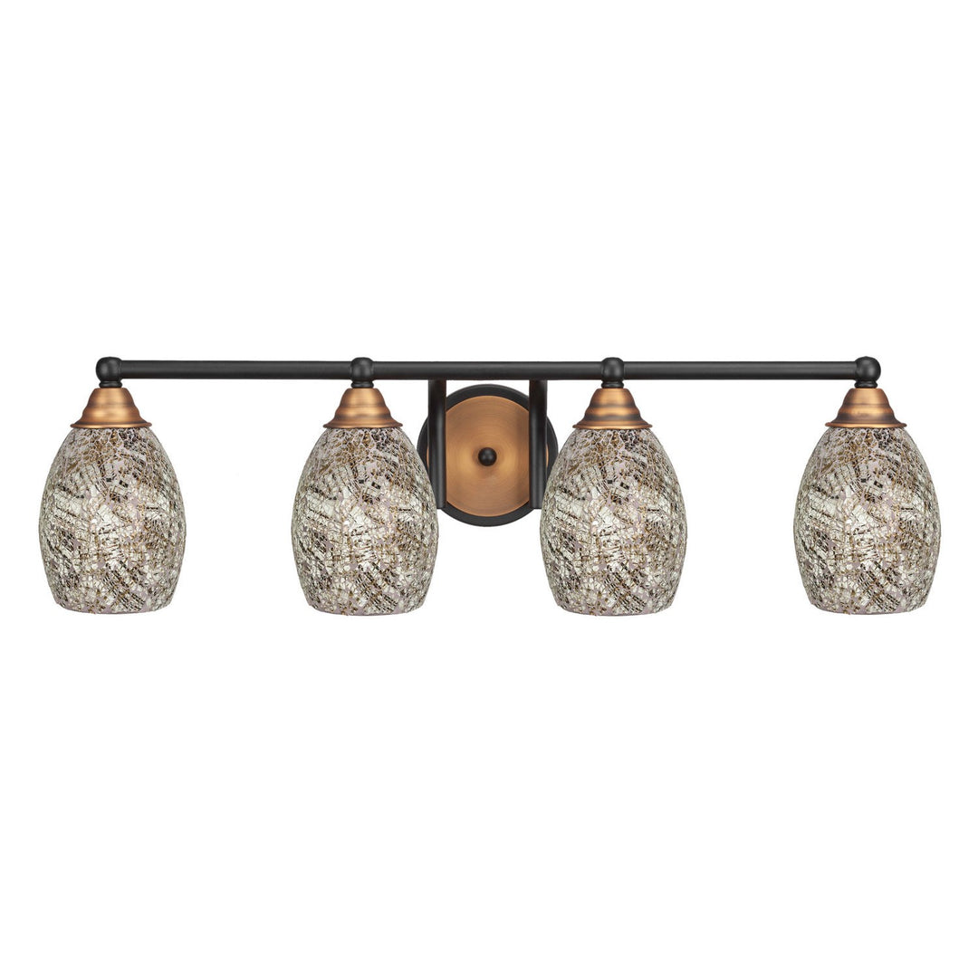 Toltec Paramount 3424-mbbr-5054 Bath Vanity Light 31 in. wide - Matte Black & Brass