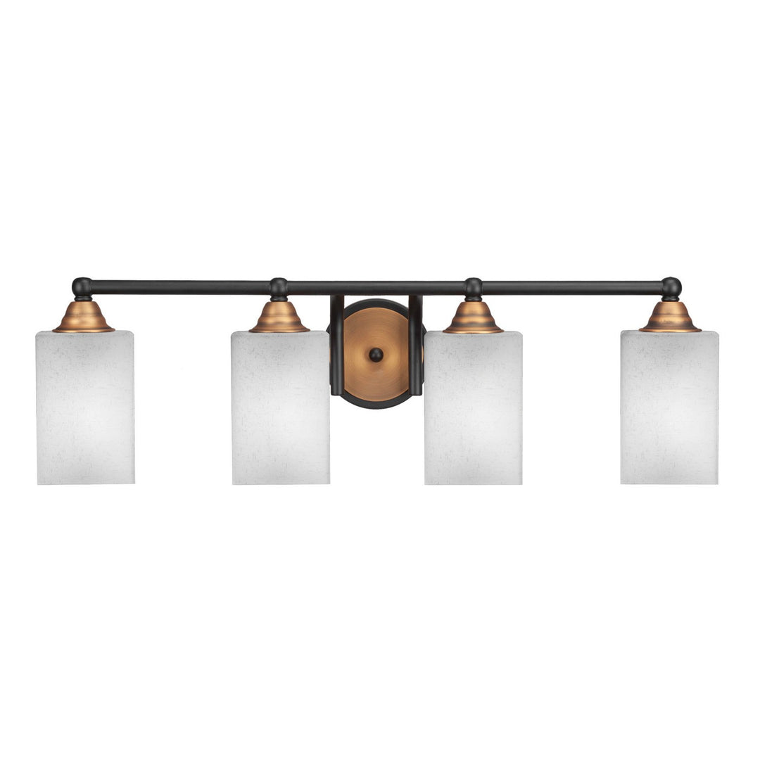 Toltec Paramount 3424-mbbr-531 Bath Vanity Light 30 in. wide - Matte Black & Brass