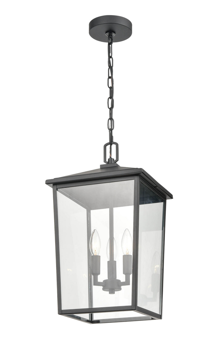 Millennium Lighting 2973-PBK Fetterton Three Light Outdoor Hanging Lantern Outdoor Black