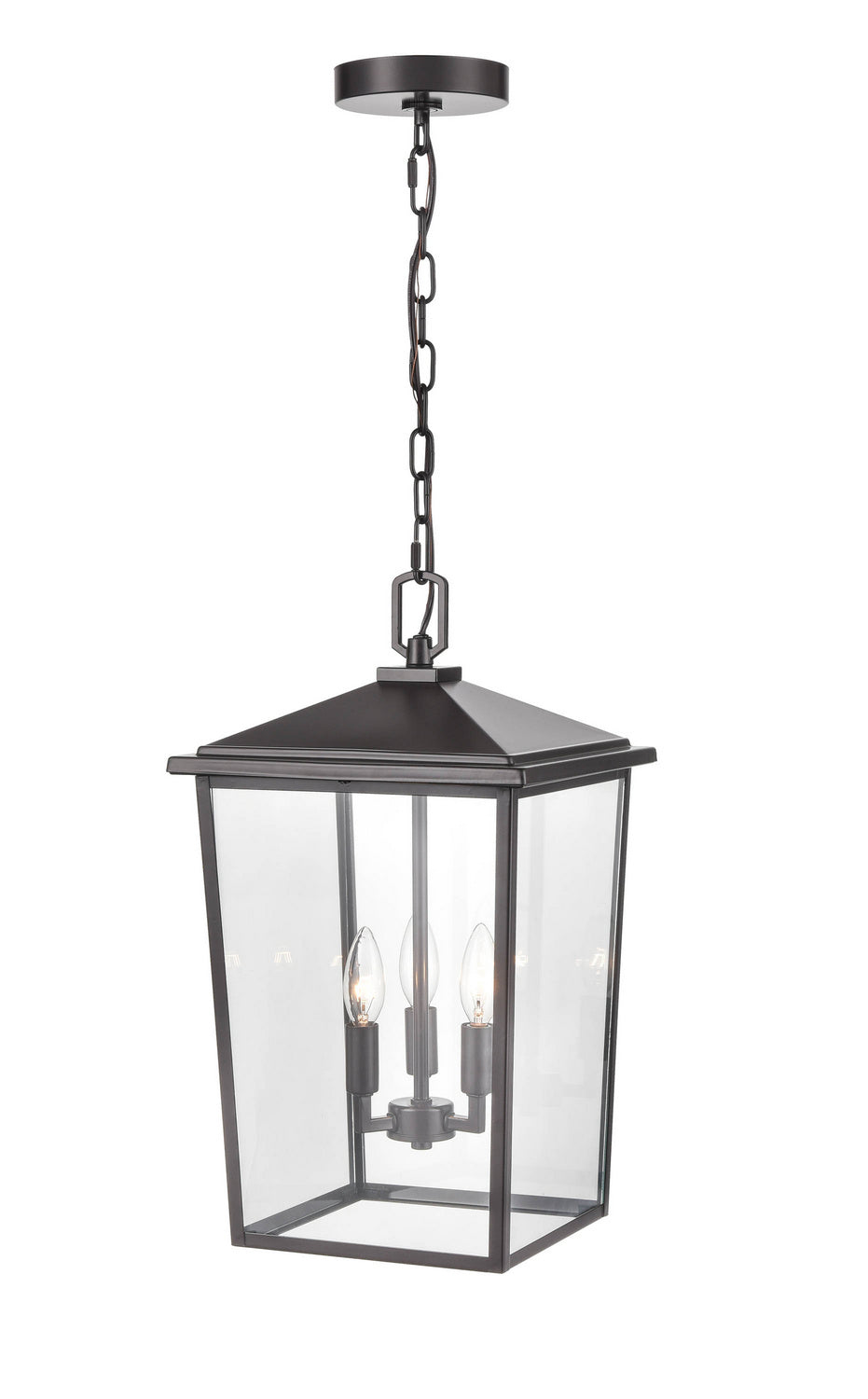 Millennium Lighting 2973-PBZ Fetterton Three Light Outdoor Hanging Lantern Outdoor Bronze / Dark