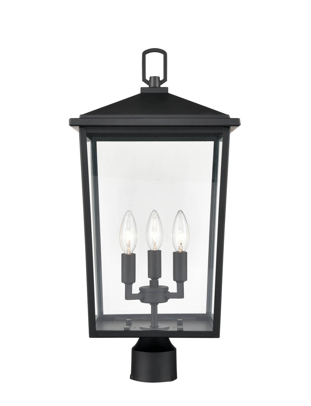 Millennium Lighting 2983-PBK Fetterton Three Light Outdoor Post Lantern Outdoor Black
