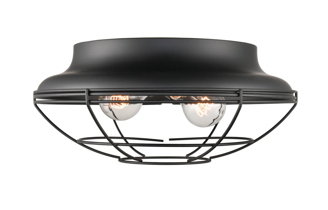 Millennium Lighting 5384-MB  Two Light Flush Mount Outdoor Black