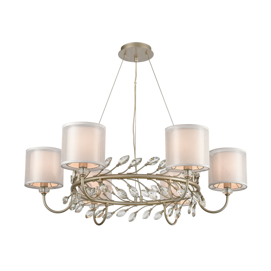 Elk Asbury 16285/6 Chandelier Light - Aged Silver