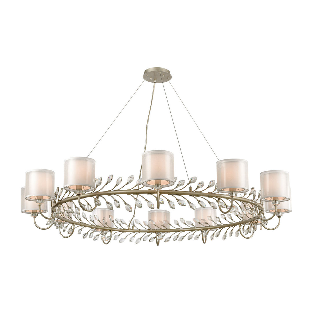 Elk Asbury 16287/12 Chandelier Light - Aged Silver