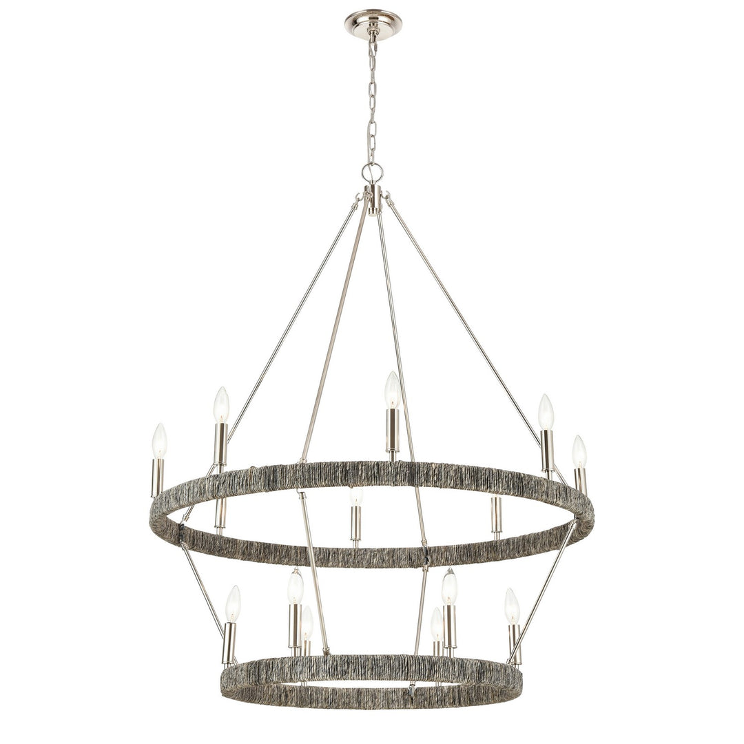 Elk Abaca 32518/8+6 Chandelier Light - Polished Nickel
