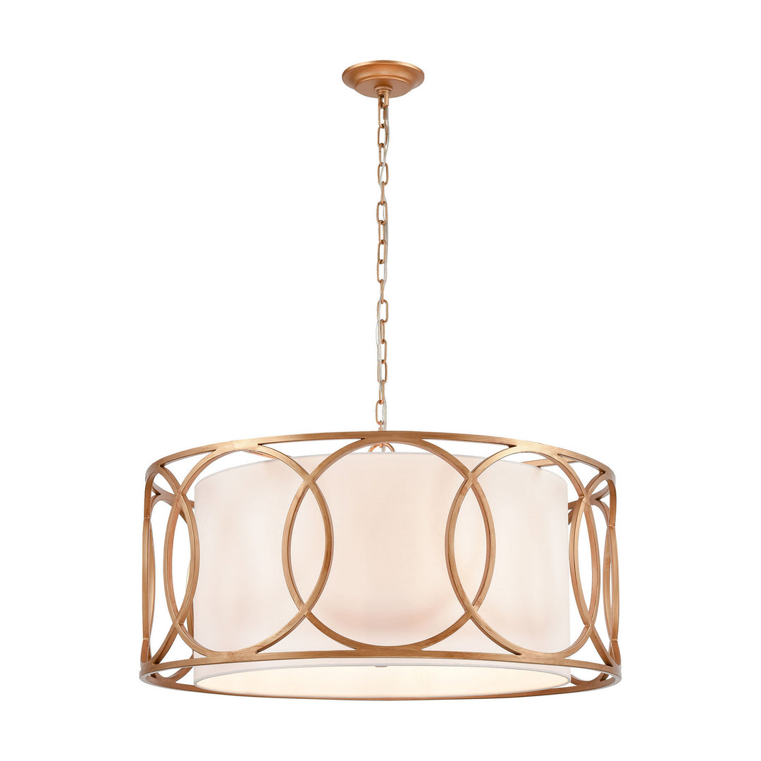 Elk Ringlets 33426/6 Pendant Light - Matte Gold