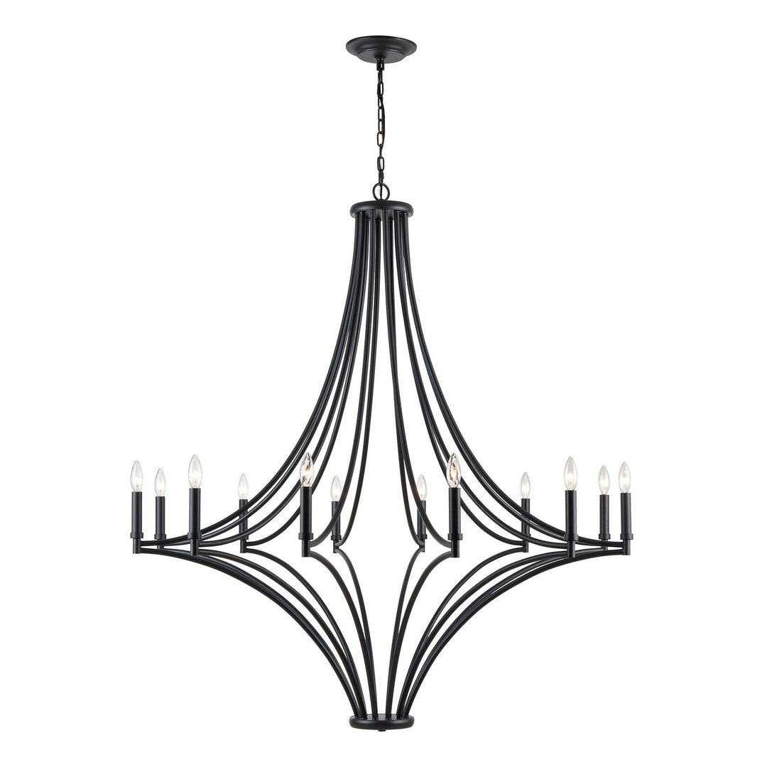 Elk Spanish Villa 33438/12 Chandelier Light - Charcoal
